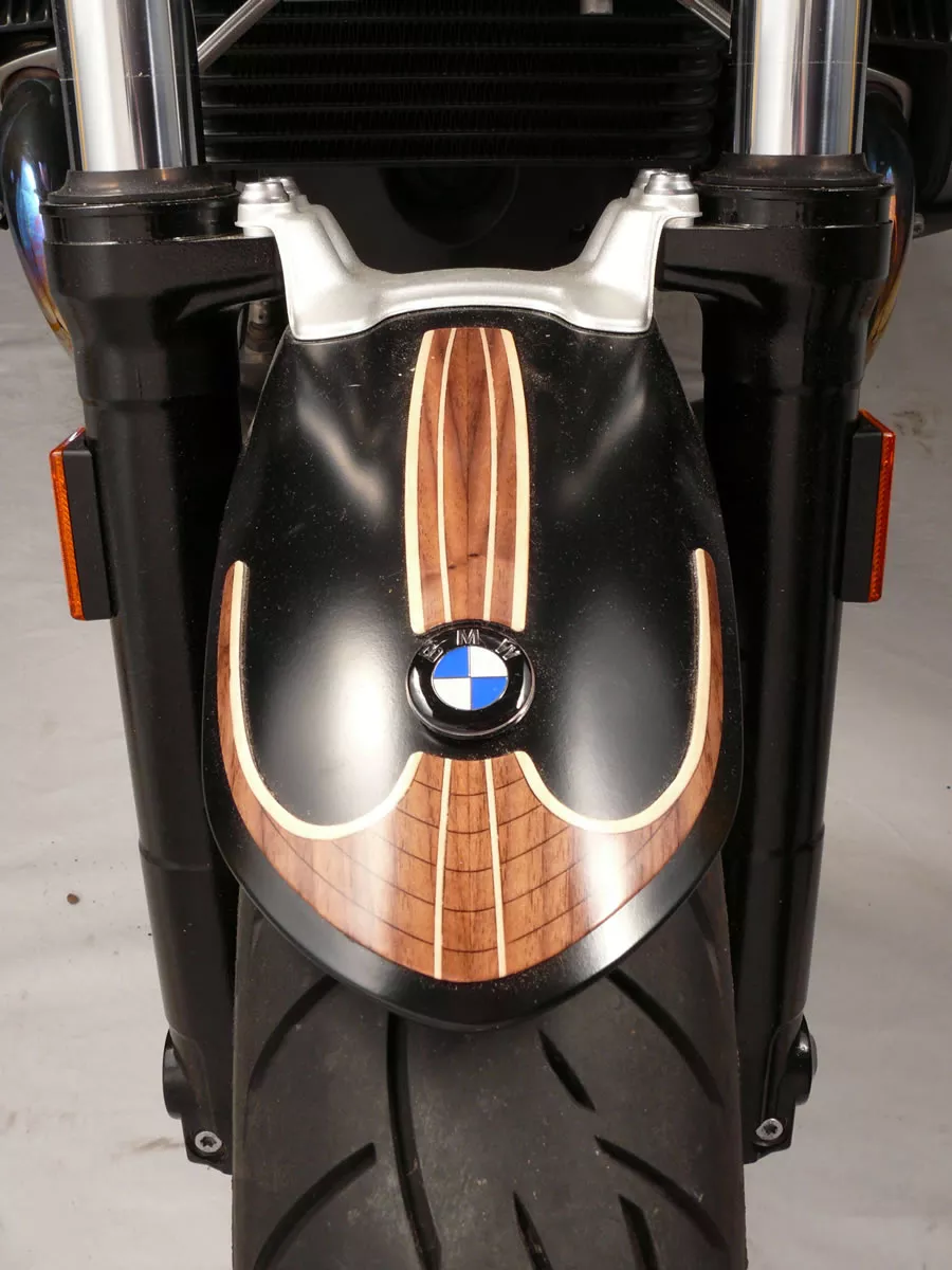 wood motorcycle fender